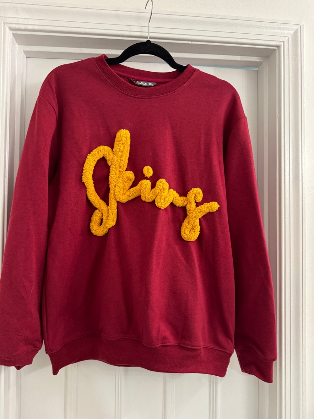 Burgundy and Gold Washington Redskins Appliqué Sweatshirt